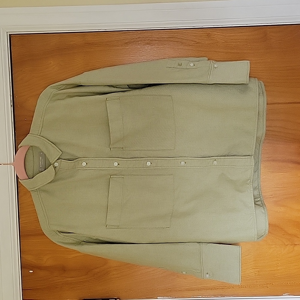 EUC Everlane The Boxy Oxford, Seafood Green, sz M